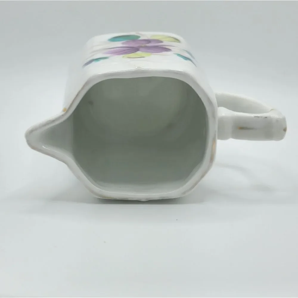 Vintage hand painted mini syrup/creamer dispenser
